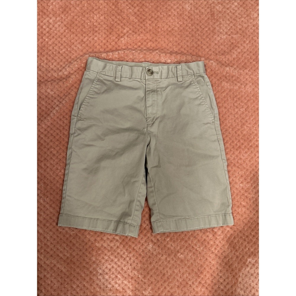Vineyard Vines Boys Khaki Chino Shorts Size 14, Adjustable Waist